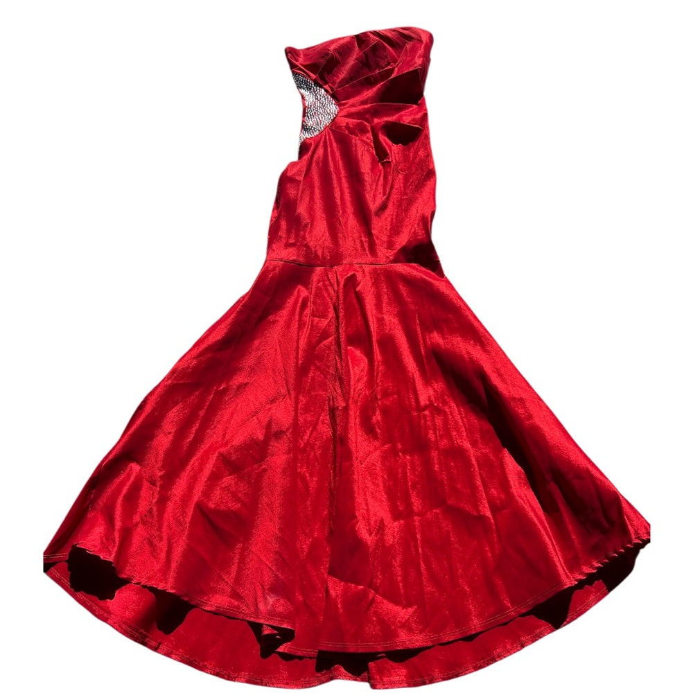La Scala Mermaid Silhouette Formal Vibrant Red Dress Sz:S